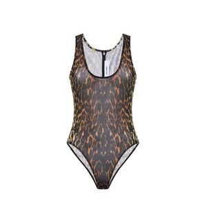 Alex Perry Women Leopard-Print Stretch Mesh Singlet Bodysuit
